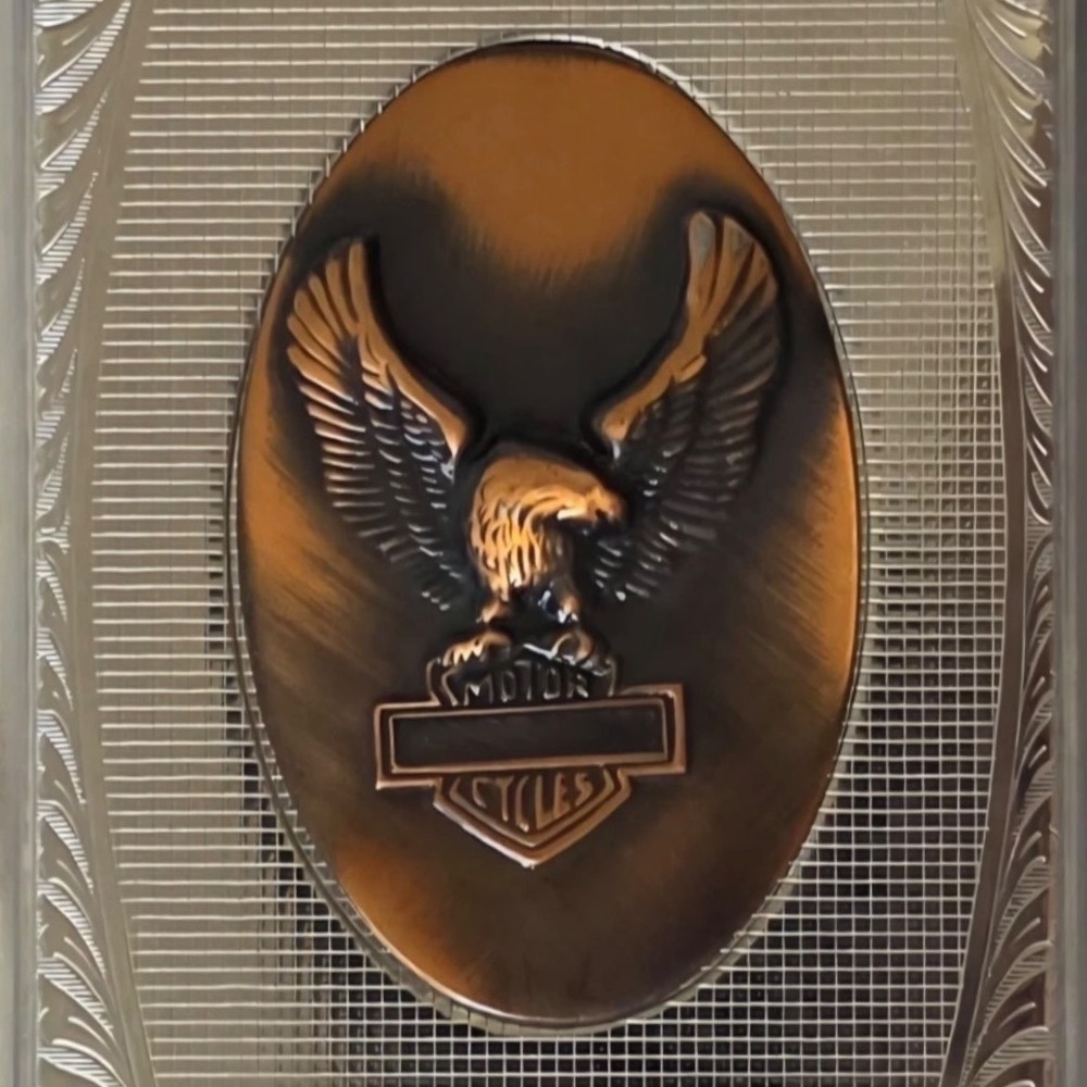 Vintage Harley Davidson Eagle Cigarette Case Metal Biker Wallet Holder - Picture 9 of 9